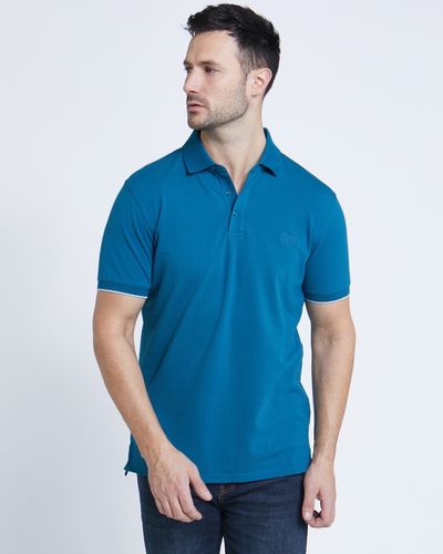 Paul Costelloe Living Teal Stretch Polo